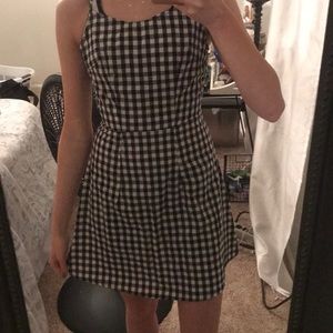 Black and white checkered dress